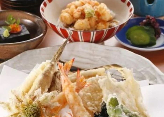A selection of tempura options at Michelin Bib Gourmand tempura restaurant, Abe Honten.